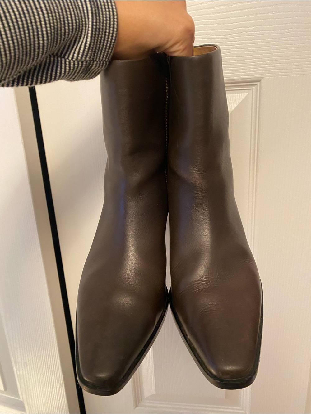 Madewell Dark Brown Leather Ankle Booties